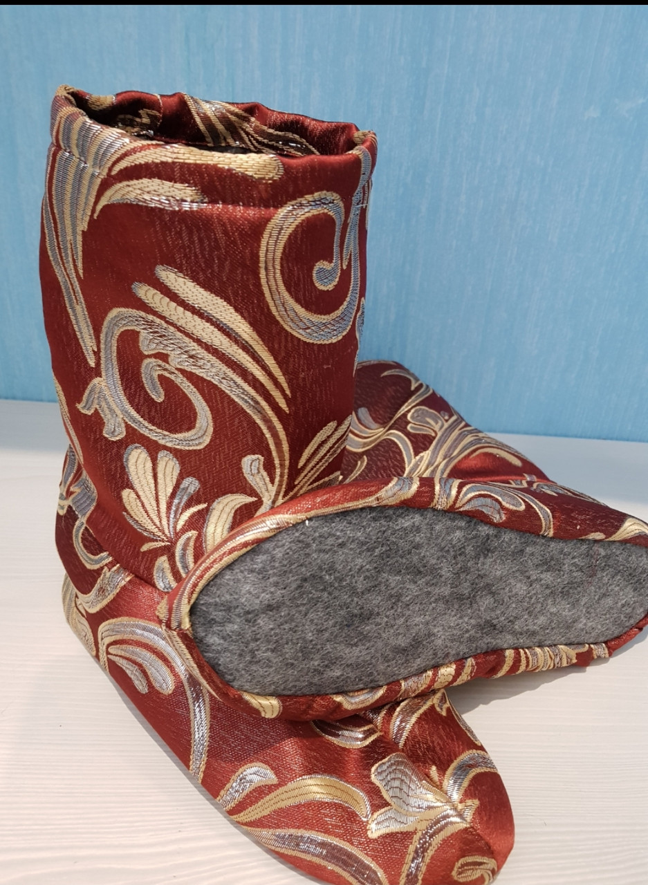 Валянки Діда Мороза жаккард червоний, фото 1