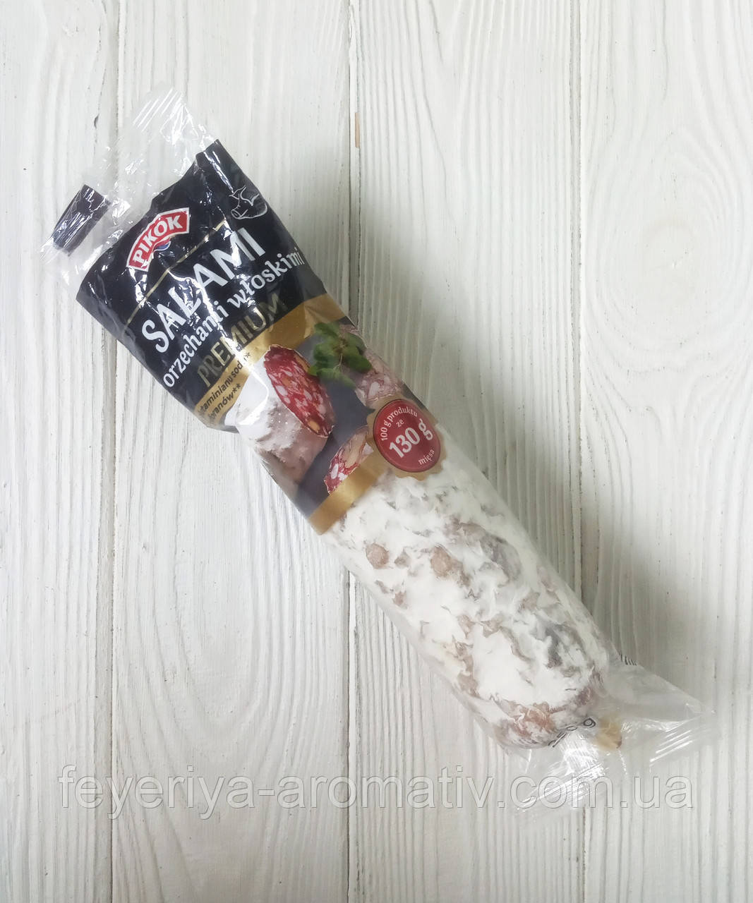 Ковбаса салямі з горіхами Pikok Salami Premium, 250гр (Франція)