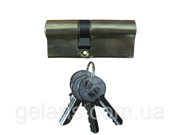 Циліндр дверний S.D 30×40 ключ-ключ Золото