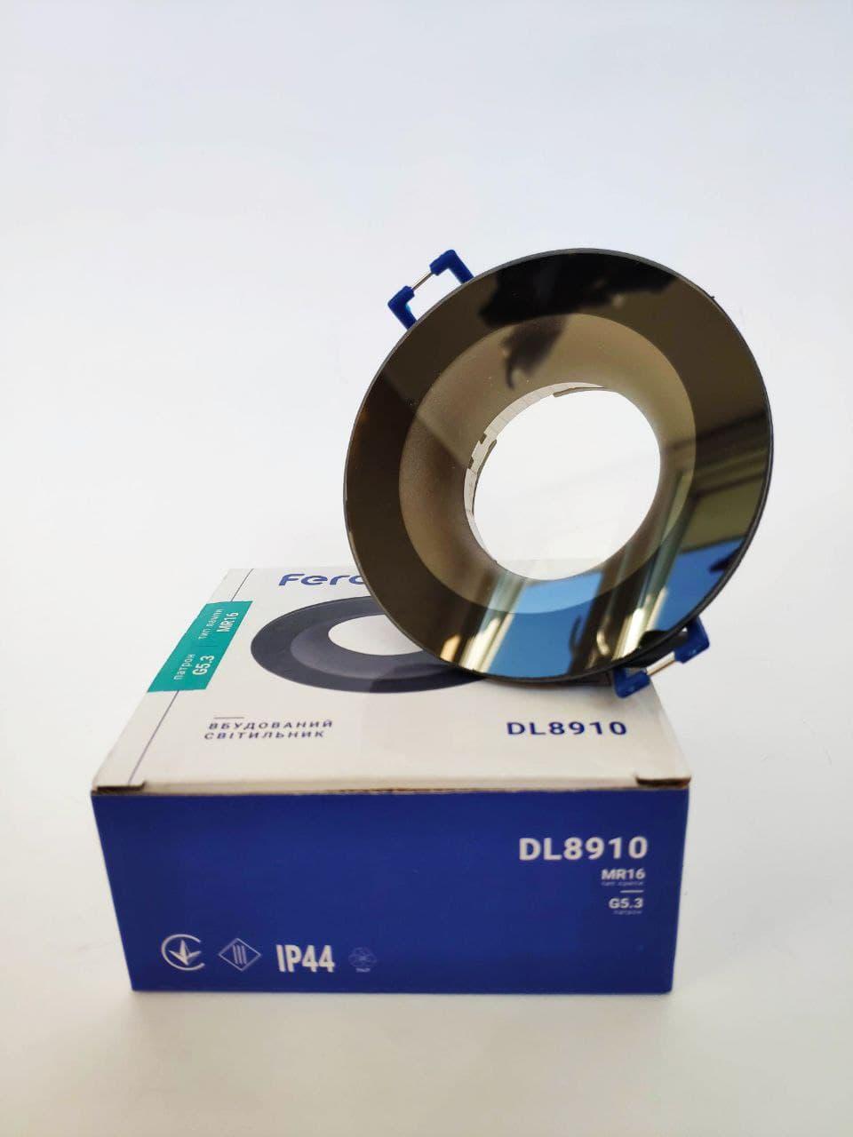 Вбудований світильник вологозахищений Feron DL8910 чорний IP44