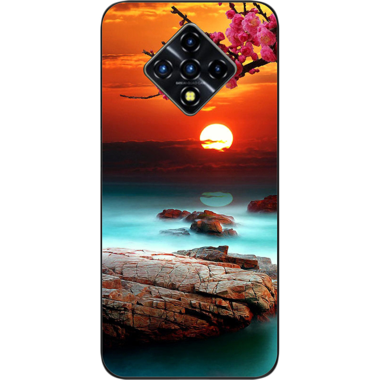 Силіконовий чохол бампер для Infinix Zero 8 з картинкою Гарний захід сонця