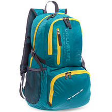 Рюкзак спортивний COLOR LIFE 35л для ручної поклажі, compact, бірюзовий