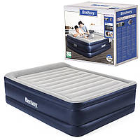 Надувне ліжко двоспальне Bestway 67690, 152 х 203 х 61 см, вбудований електронасос, підголовник