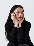 Чорна жіноча сорочка класична блуза, фото 7