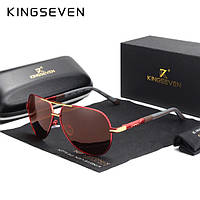Мужские поляризационные солнцезащиные очки KINGSEVEN K725 Red Brown
