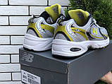 Чоловічі кросівки New Balance Abzorb 530 шкіряні в сіточку сірі жовті, фото 9
