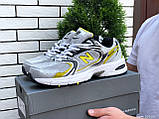 Чоловічі кросівки New Balance Abzorb 530 шкіряні в сіточку сірі жовті, фото 8