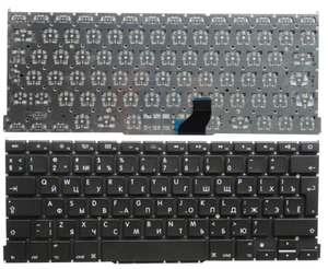 Клавіатура для ноутбука Apple MacBook Pro A1502 (2013-2015) big enter RU чорна нова