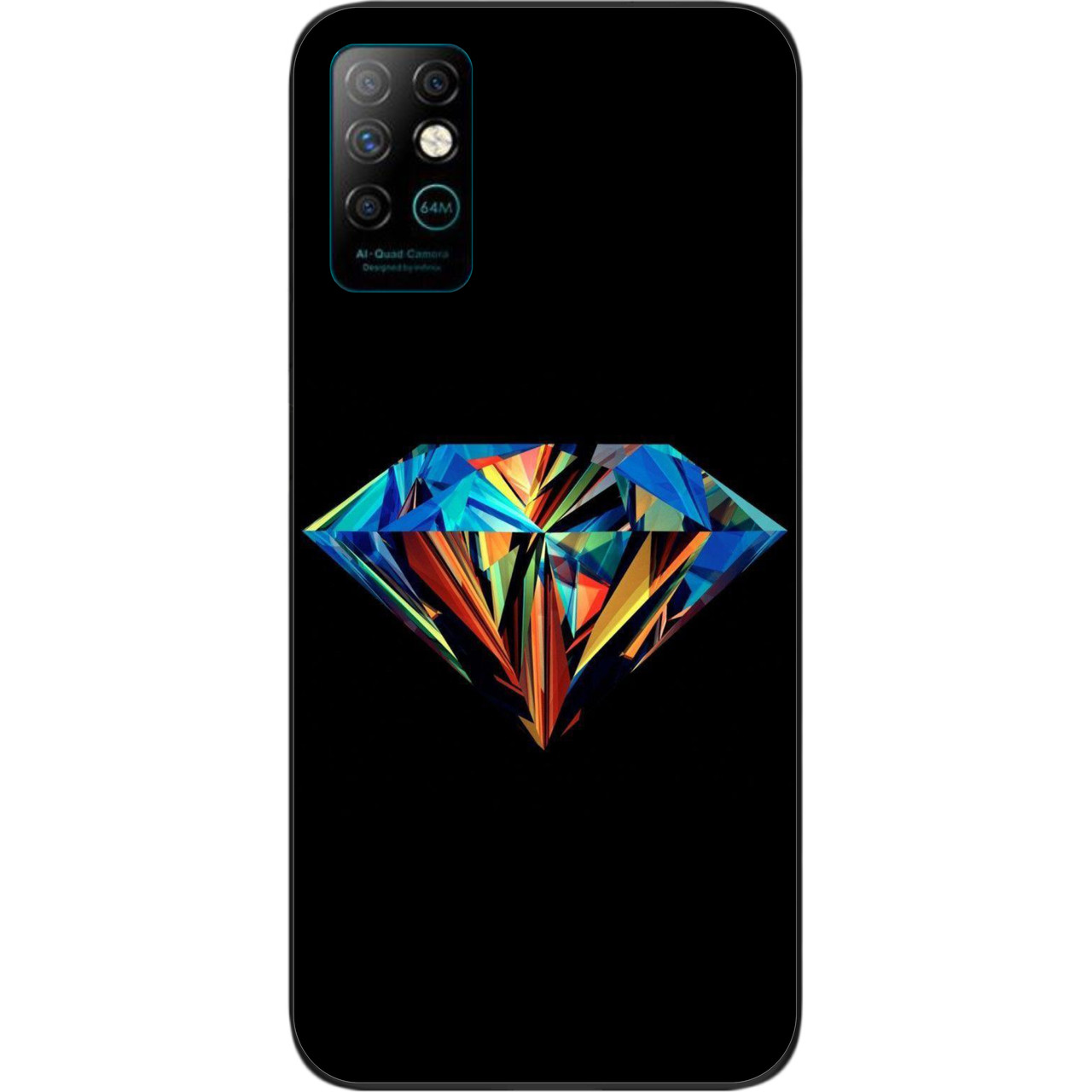 Силіконовий чохол бампер для Infinix Note 8 з картинкою Діамант