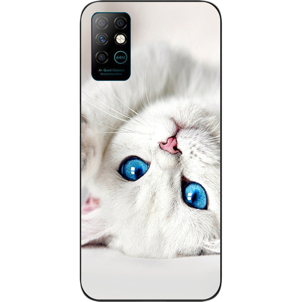 Оригінальний чохол для Infinix Note 8 з картинкою Білий котик