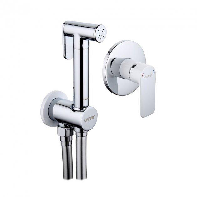 Змішувач для гігієнічного душу GAPPO прихований білий латунь G7248, фото 1