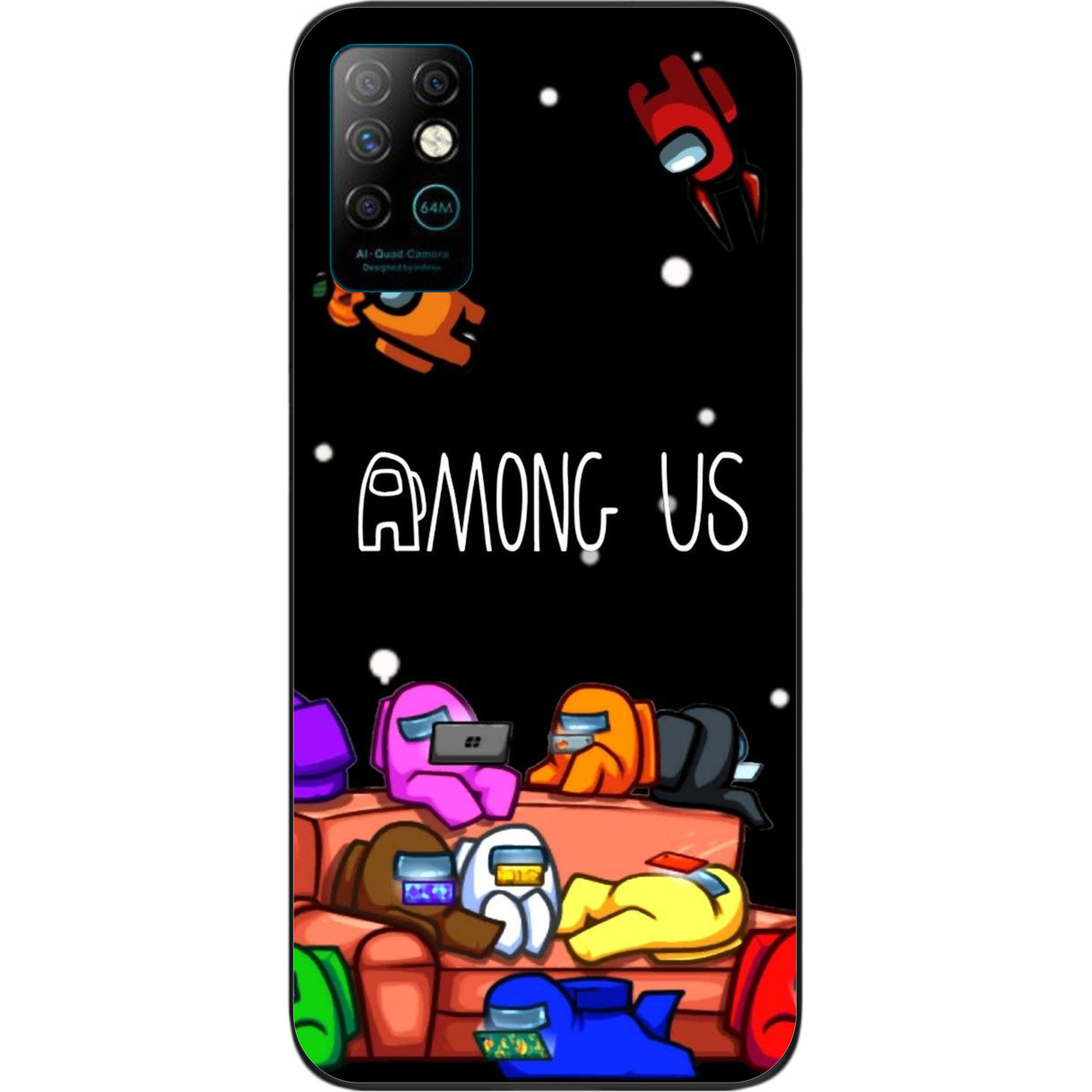 Силіконовий чохол для Infinix Note 8 з картинкою Among us Граємо