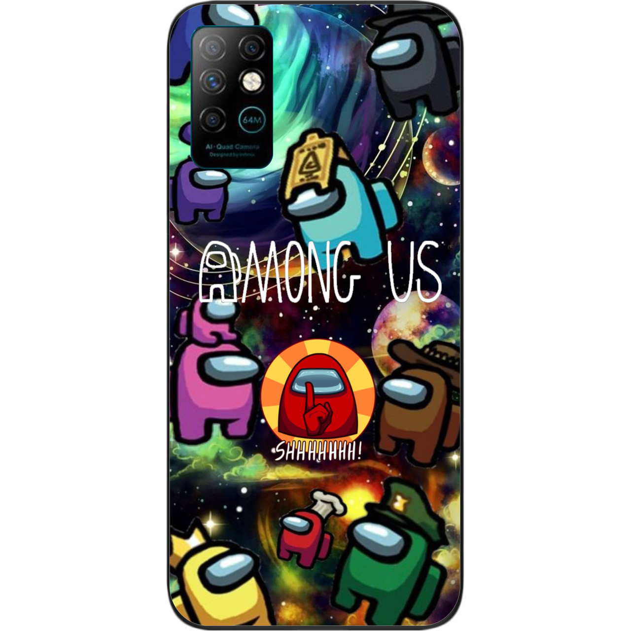 Силіконовий чохол для Infinix Note 8 з картинкою Among us Серед нас