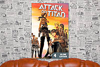 Атака на титанов. Attack on Titan. Манга. 60х40 см. Картина на холсте.