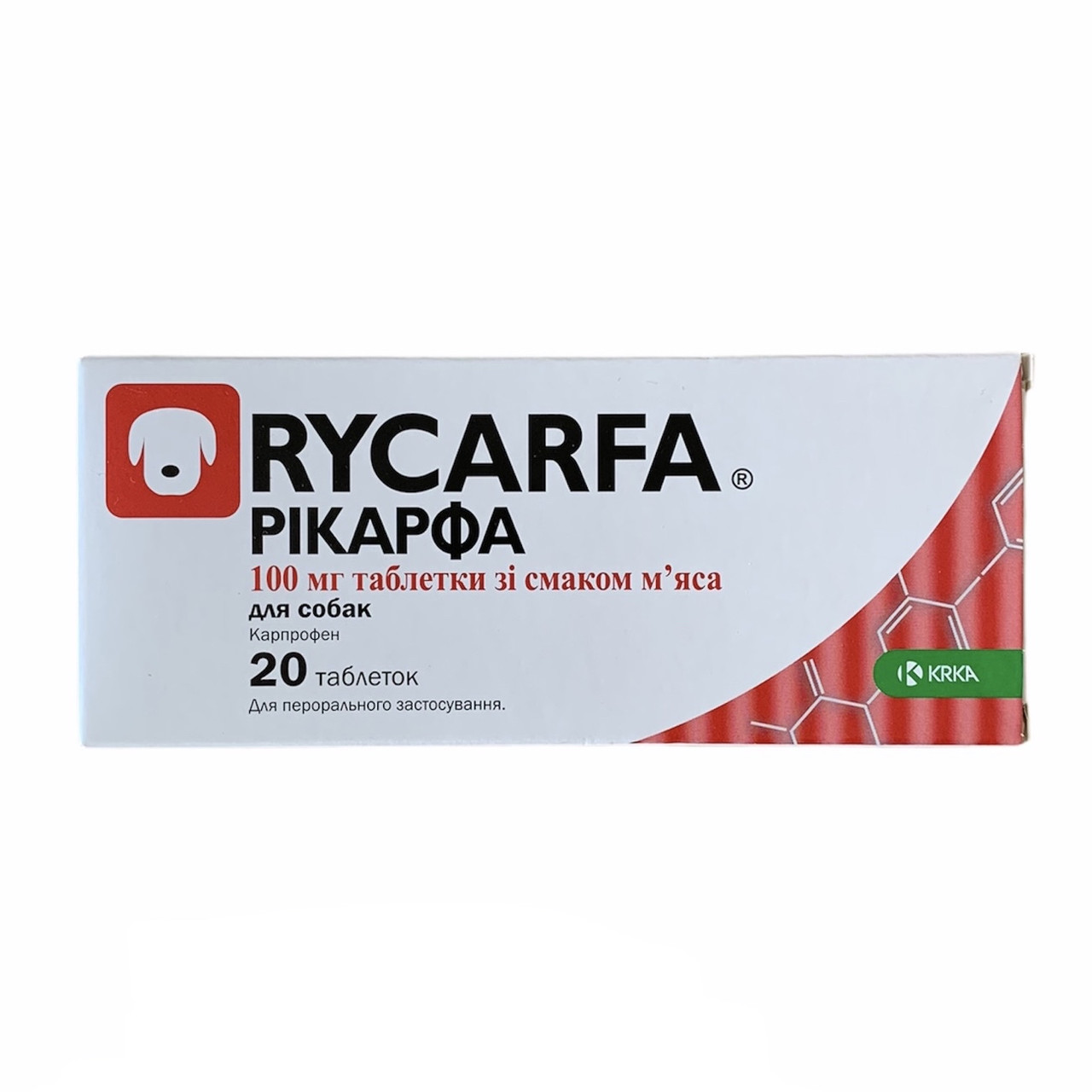 Рикарфа 100мг 20таб Rycarfa KRKA орігінал для собак, фото 1