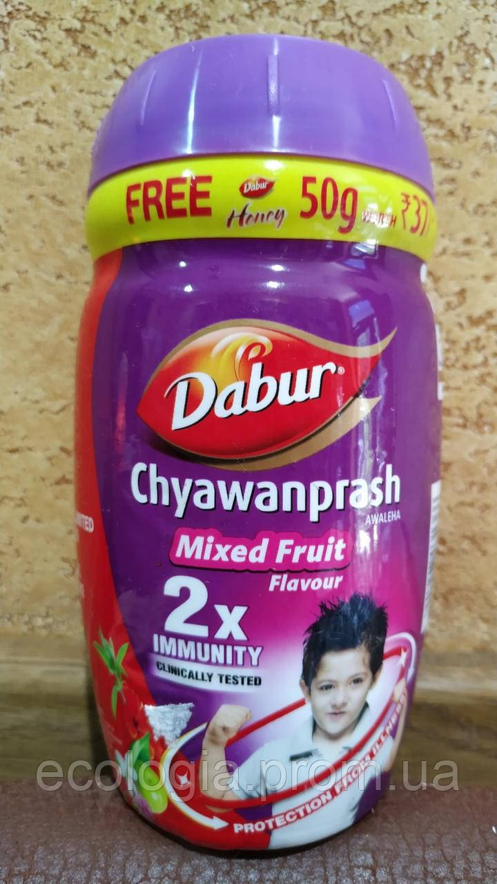 Чаванпраш Мікс фрукт Dabur Індія 500 гр Chyawanprash Fruit Mix Зміцнення імунітету Захист організму Енергія