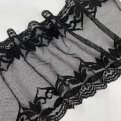 Мереживо "Б'янка" чорне еластичне 16 см.