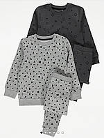 Детский костюм серый в принт геометрических фигур George (Англия) р.80/86см