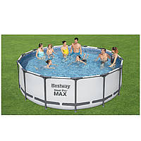 Семейный каркасный круглый бассейн Bestway 5612X (427х122 см) + подарок