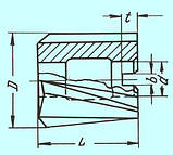 Зенкер Насадной 60,0х45х27 (№1) Р6М5 Z=4, фото 2