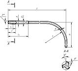 Мітчик Гайковий 3,0 М (0,5) Р6М5 з вигнутим хвостовиком, фото 2