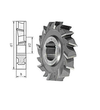 Фреза дискова 3-х стороння 50х 6х16, Z=12 Р18 з різноспрямованими зубцями, фото 2