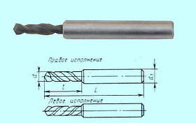 Свердло d 0,9 х6х30 ц/х ВК8 цільне