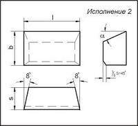 Пластина 01291 Т15К6 (5х3х2)(для проходных, расточных и револьверных резцов)