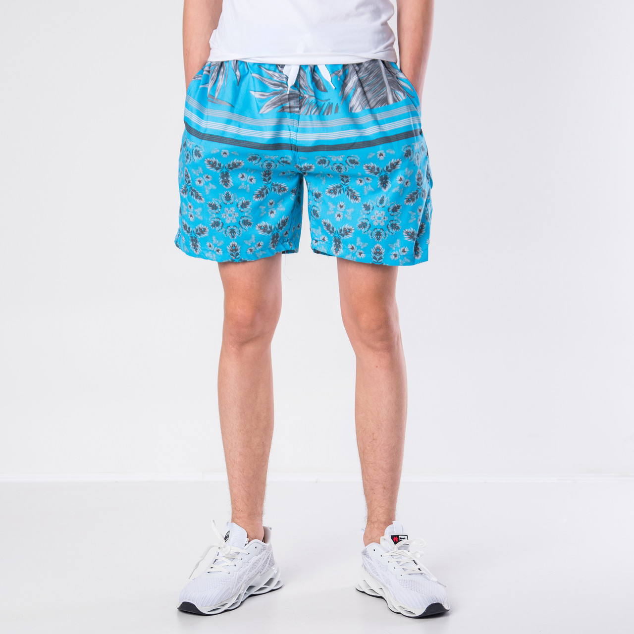 Чоловічі шорти (плащівка), блакитного кольору - фото 1 - id-p1446580501