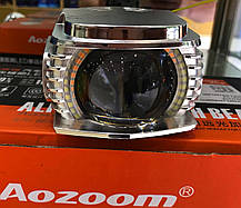 AOZOOM Світлодіодні прожектори дальнього світла + ДХО + Поворот / LED High Beam projector lens + DRL + Turning, фото 3