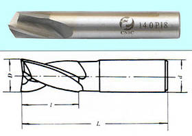 Фреза Шпонкова d 2,5 х 5х49 ц/х Р18 DIN327 dхв-6мм