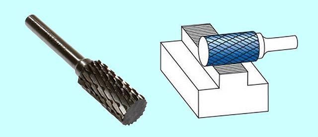 Борфреза циліндрична d16х25х6х65 Р6М5 Х-образн. насічка (А16 25М06), фото 1