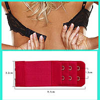 Розширювач на 2 гачка з додатковою гумкою для бюстгальтера, бордовий