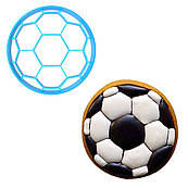 Вирубка для пряників Футбольний м'яч 6*6 см (3D)