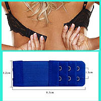 Розширювач на 2 гачка з додатковою гумкою для бюстгальтера, синій