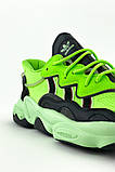Чоловічі кросівки Adidas Ozweego Neon Green Black, зелені кросівки адідас озвіго, фото 3