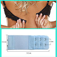 Розширювач на 2 гачка з додатковою гумкою для бюстгальтера, блакитний