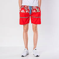 Чоловічі шорти (плащівка), червоного кольору