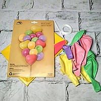 Набір фонтан Повітряні кульки Макарунс, кольорові, 16 шт