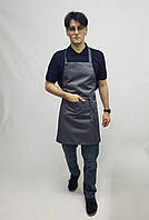 Фартух для уроків праці, малювання, творчості-сірий