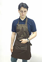 Фартух для уроків праці, малювання, творчості-коричневий