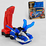 Дикі Скричеры Машинки трансформери 1 Скричер 2 диска Transport Двухглавый дракон + запускатор, фото 2