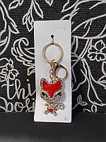 Брелок на ключи кошка со стразами