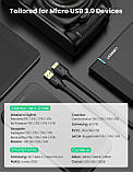 Кабель Micro USB 3.0 0.5м UGREEN type A до Micro B для Samsung Galaxy, жорстких дисків, камер і тд, фото 4