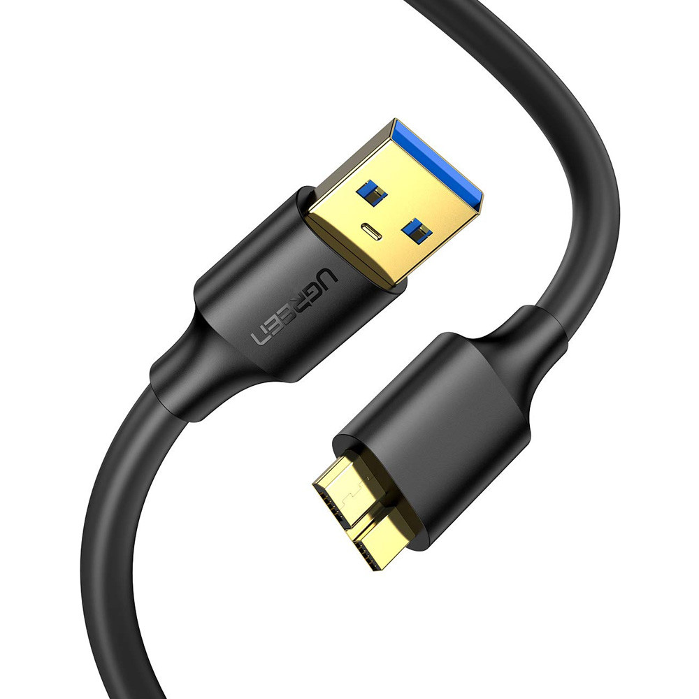 Кабель Micro USB 3.0 1м UGREEN type A до Micro B для Samsung Galaxy, жорстких дисків, камер і тд