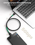 Кабель Micro USB 3.0 0.5м UGREEN type A до Micro B для Samsung Galaxy, жорстких дисків, камер і тд, фото 6