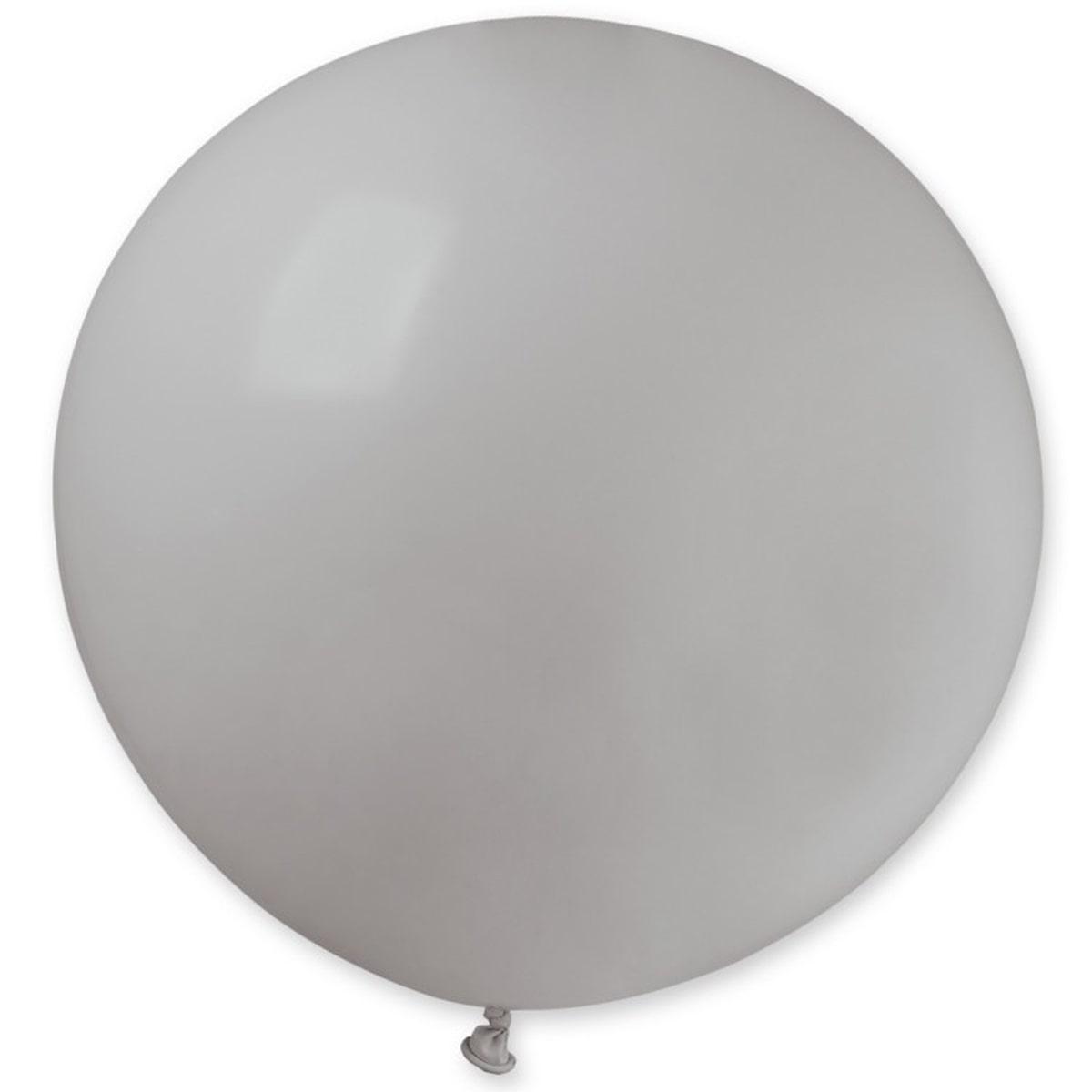 Латексна велика повітряна куля без малюнка Gemar Пастель сірий Grey 27" 68 см