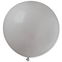 Латексна велика повітряна куля без малюнка Gemar Пастель сірий Grey 27" 68 см