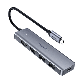 USB-хаб 0.15м UGREEN USB C 4 порту Концентратор USB Type C - USB 3.0 Адаптер з Micro USB