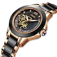 Красивые и эффектные женские кварцевые стальные часы Sunkta Absolut